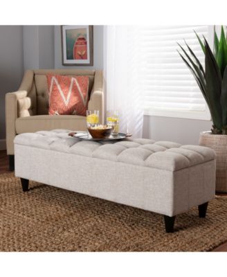 Brette Mid-Century Modern Upholstered Storage Bench Ottoman