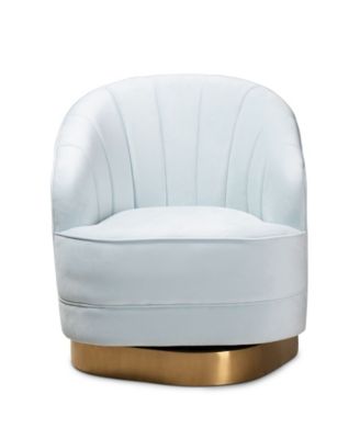 Fiore Glam and Luxe Upholstered Swivel Accent Chair