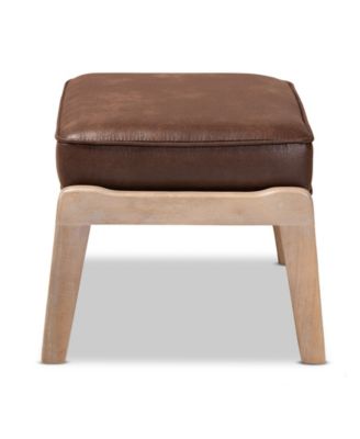 Sigrid Mid-Century Modern Upholstered Ottoman