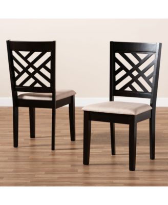 Caron Transitional 2 Piece Dining Chair Set with Seat