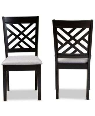 Caron Transitional 2 Piece Dining Chair Set with Seat