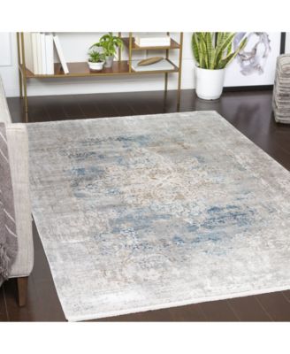 Solar SOR-2306 Mist 3' x 9'10" Runner Area Rug