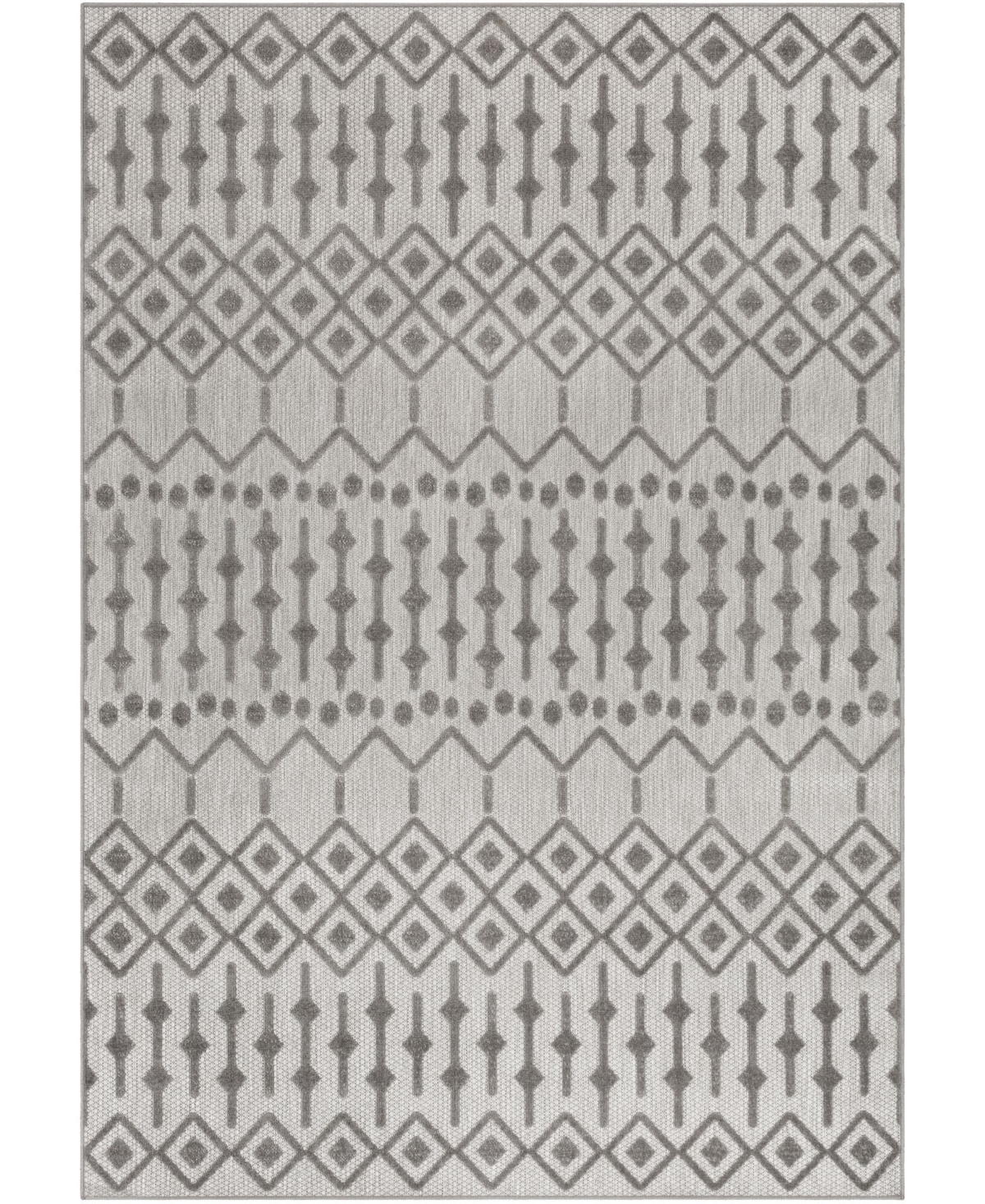 Abbie & Allie Rugs Doyle Dyl-2309 Silver 7'10in x 10'3in Outdoor Area Rug - Silver
