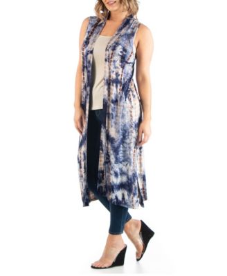 women's long sleeveless cardigan