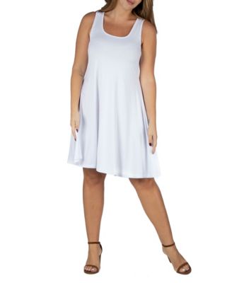 Plus Size Fit and Flare Knee Length Tank Dress