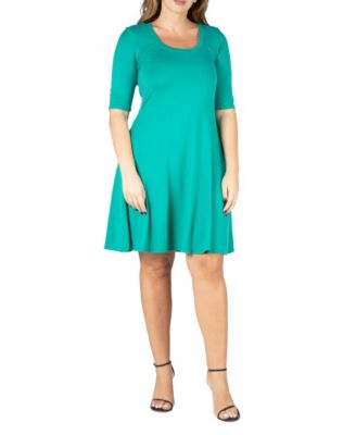 Plus Size Knee Length Dress