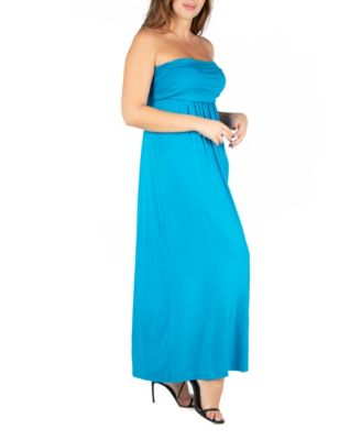 Plus Size Strapless Maxi Dress