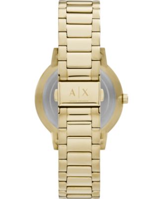 Men's Gold-Tone Stainless Steel Bracelet Watch 42mm Gift Set