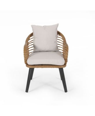 Tatiana Outdoor Club Chairs with Cushions, Set of 2