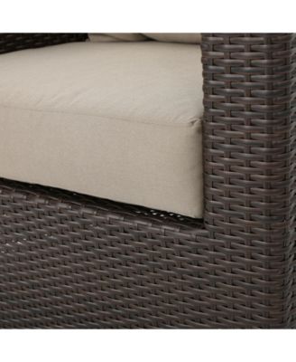 Darius Outdoor Framed Swivel Club Chair with Cushions