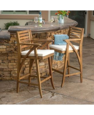Hermosa Outdoor Barstool, Set of 2