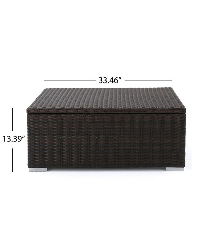 Noble House Faviola Outdoor Storage Coffee Table - Macy's