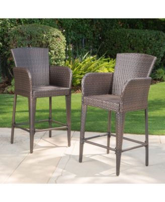 George Outdoor Barstools, Set of 2