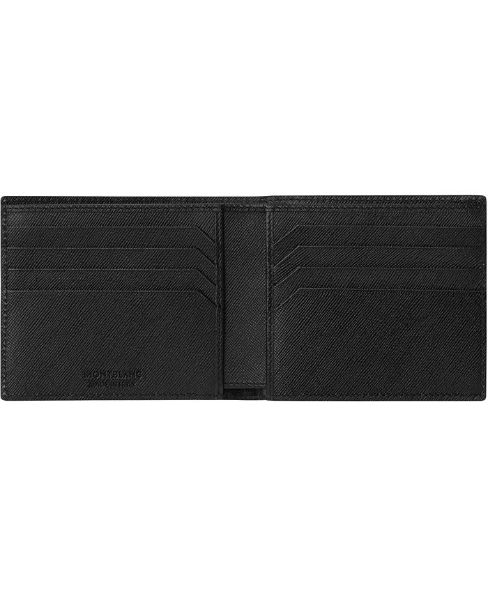Montblanc , Embossed Leather Wallet with Emblem ,Black male, Sizes: One Size