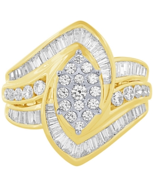 image of Diamond Two-Tone Engagement Ring (1-1/2 ct. t.w.) in 14k Gold & White Gold