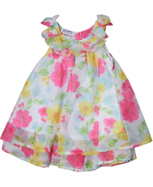 Blueberi Boulevard Baby Girls Floral-Print Chiffon Dress