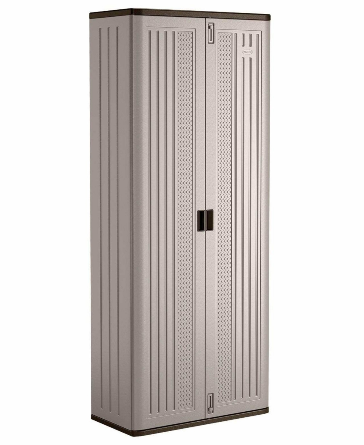 Suncast Tall 80.2" Resin Storage Cabinet with Double-Wall Construction, Platinum - Multi