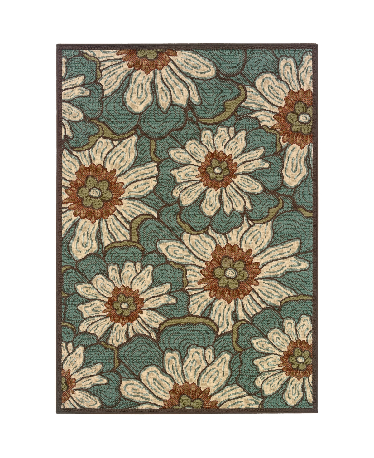 Jhb Design Negril NEG05 Blue 7'10in x 10'10in Outdoor Area Rug - M