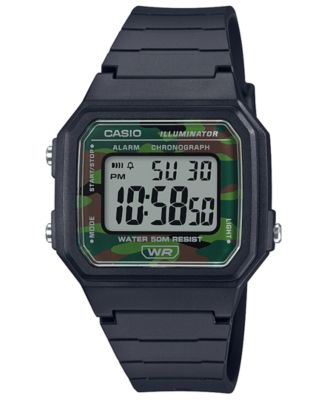 Casio Men's Chronograph Digital Black Resin Strap Watch 41mm - Macy's