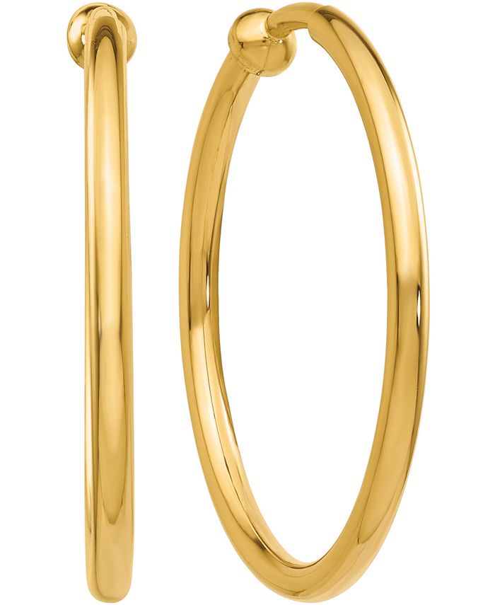 Macy's - Skinny Hoop Clip-On Earrings in 14k Gold