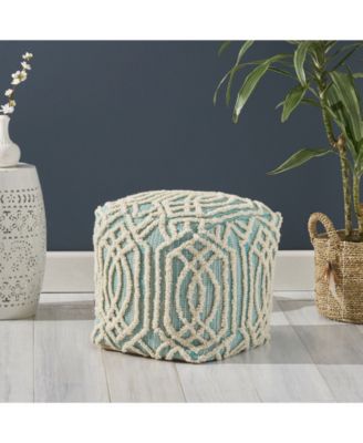 Noble House Bluffside Boho Ottoman Pouf - Macy's