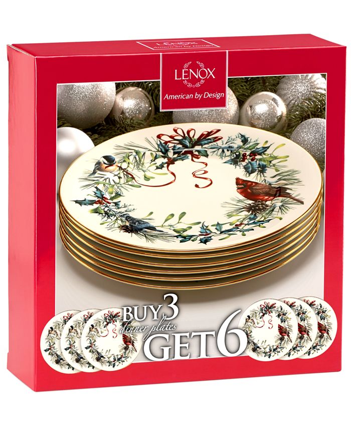 Lenox Winter Greetings 6Piece Dinner Plate Set Macy's