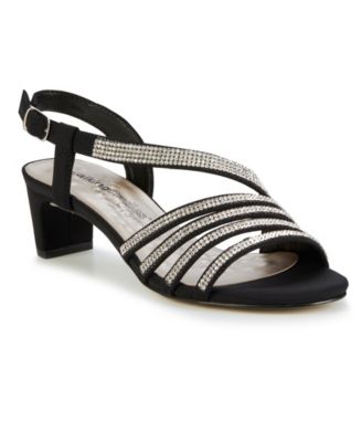 wide width black dress sandals