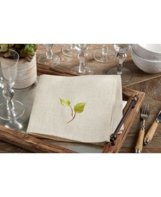 Embroidered Vine Napkin Set of 4