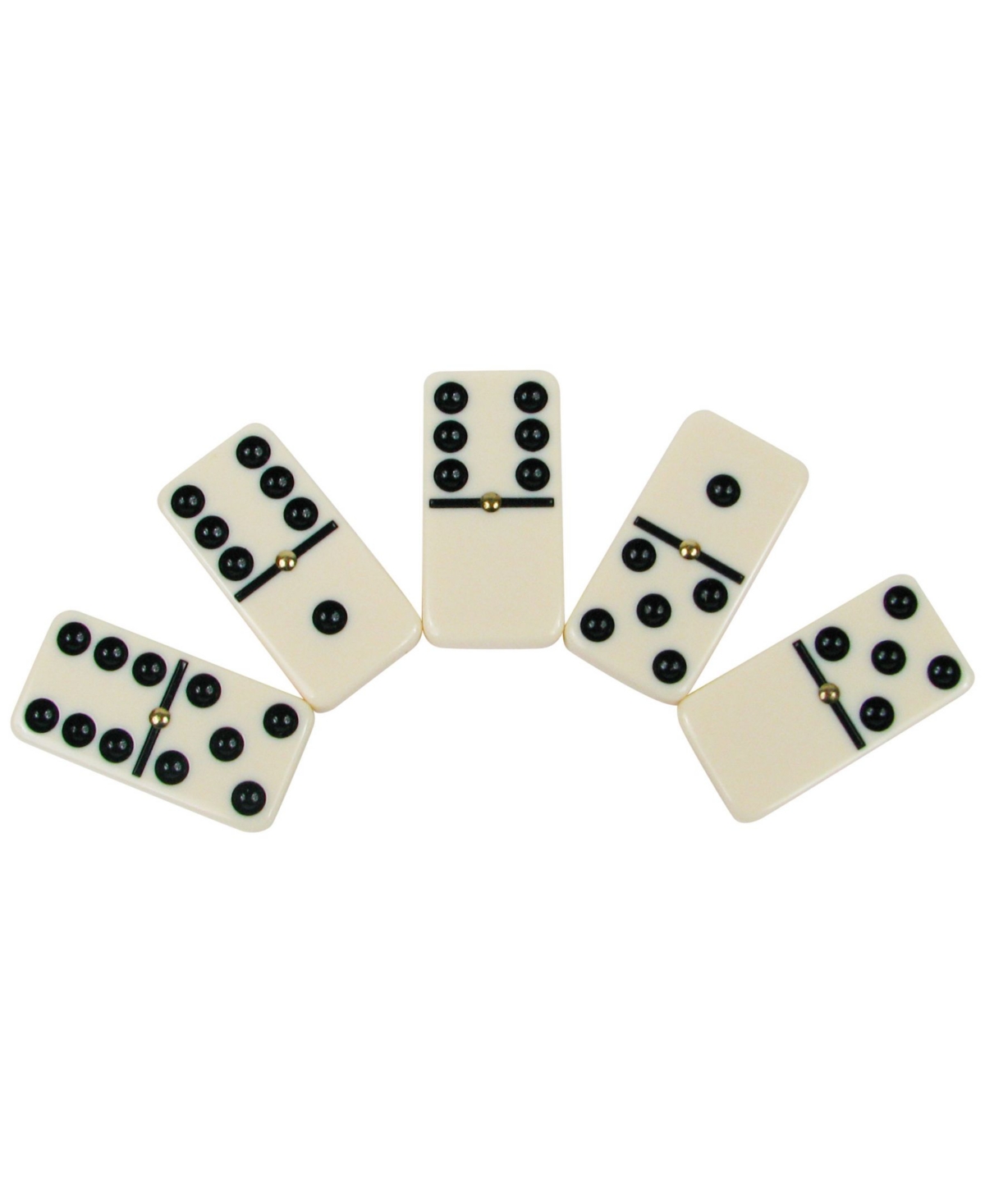 Shop Trademark Global Hey Play Premium Set Of 28 Double Six Dominoes Wood Case In White