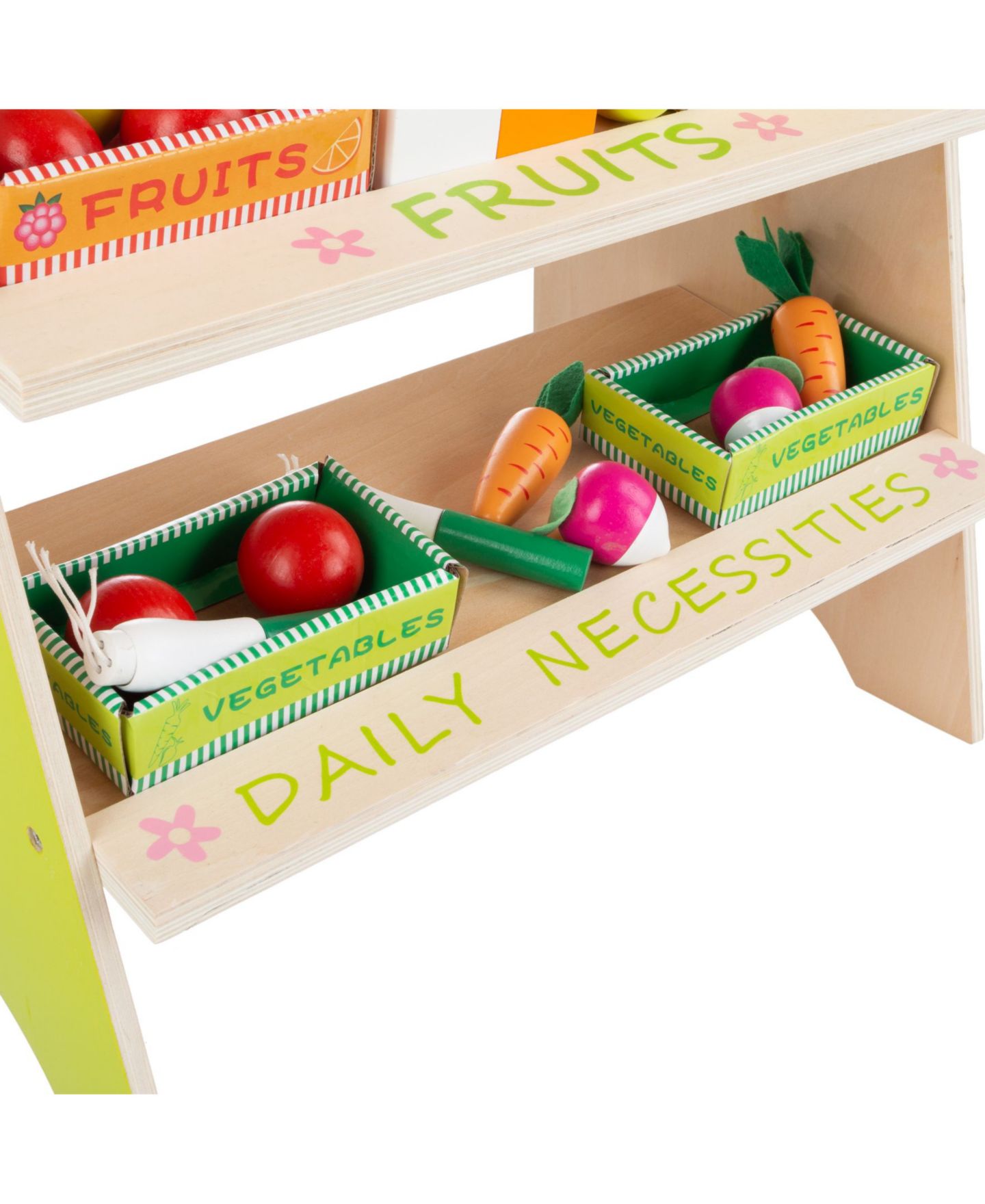 Детский игровой набор Trademark Global Fresh Market Selling Stand Wooden 31-Piece Playset, Ages 3+ — фото 5