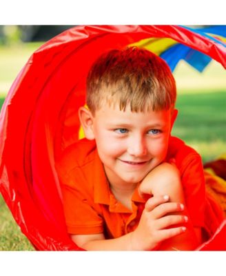 Hey Play Kids Play Tunnel - 4-Way Pop Up Crawl Through Tent, Indoor-Outdoor Fun For Kids And Toddlers, Foldable Portable Playhouse