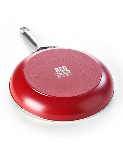 Blue Diamond Red Diamond Ceramic Nonstick 10-Pc. Cookware Set & Reviews - Cookware Sets - Macy's