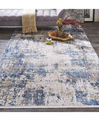 Cadiz R3891 Blue 3'1" x 5' Area Rug