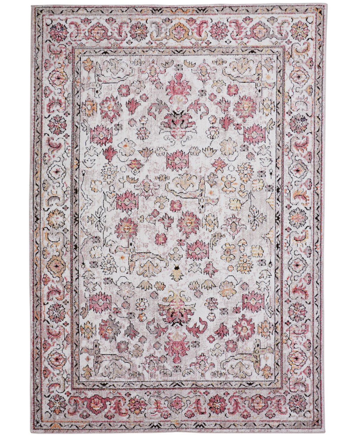Feizy Eloise R3945 Pink 6'7in x 9'6in Area Rug - Pink