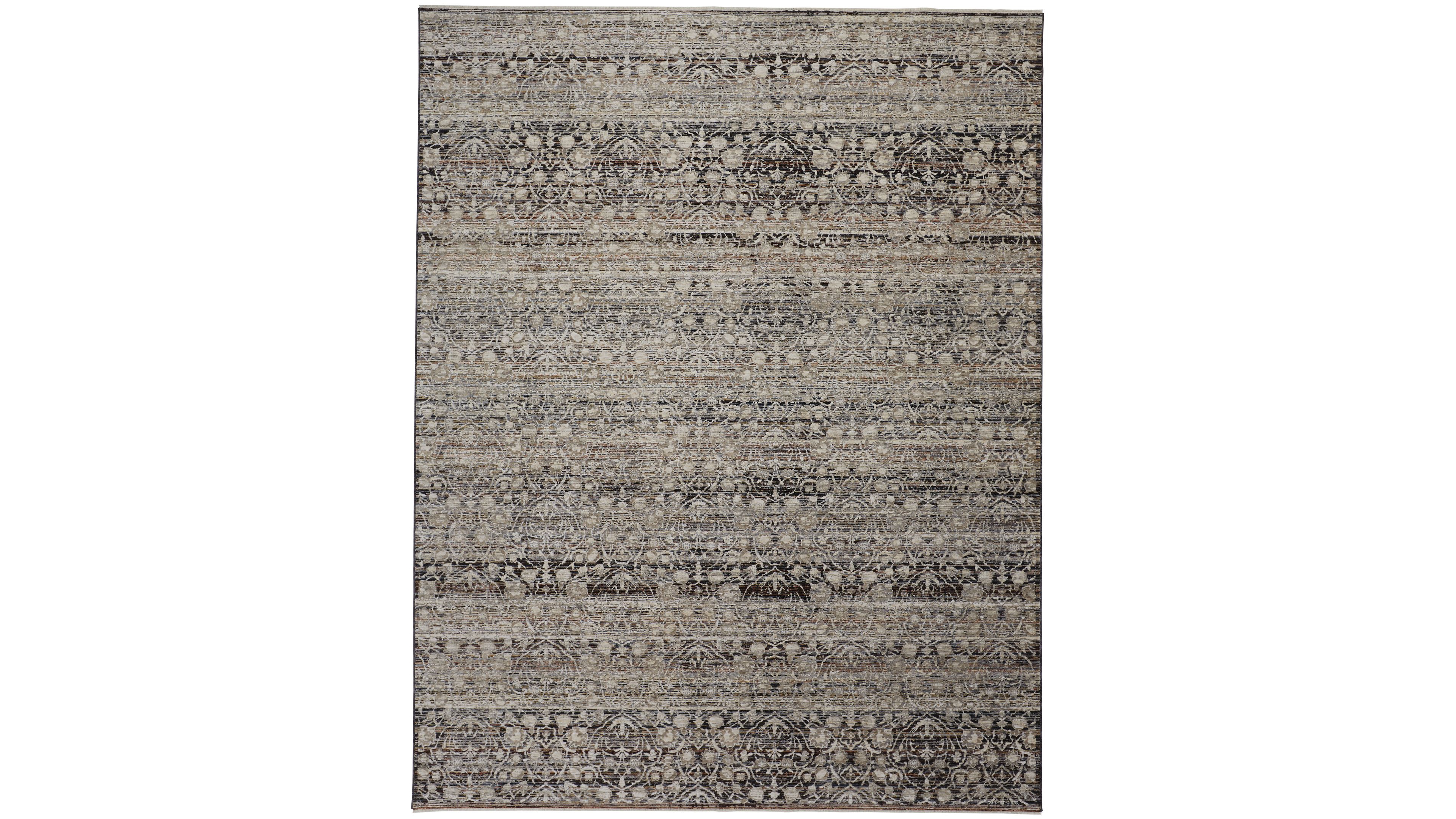 Feizy Caprio R3961 Brown 6'7" x 9'6" Area Rug