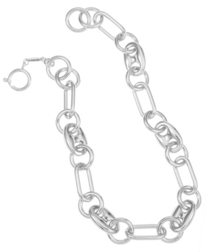 image of Trifari Silver-Tone Bold Link Collar Necklace