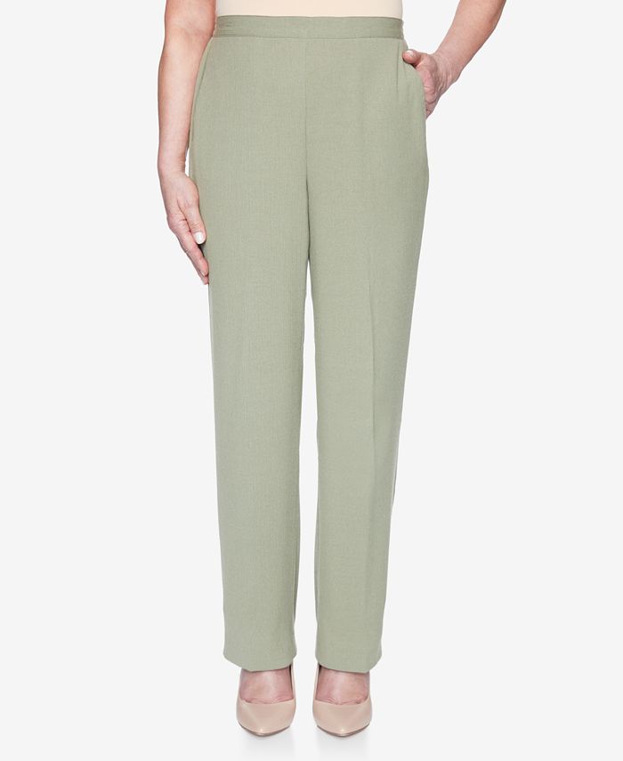 Alfred Dunner Petite Palo Alto Pull-On Crinkle Pants - Macy's