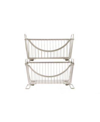 Diversified Ashley Stackable Wire Basket with Raised Feet and Looped Handles, Small