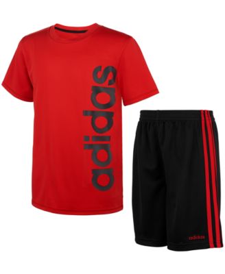 adidas short tee set