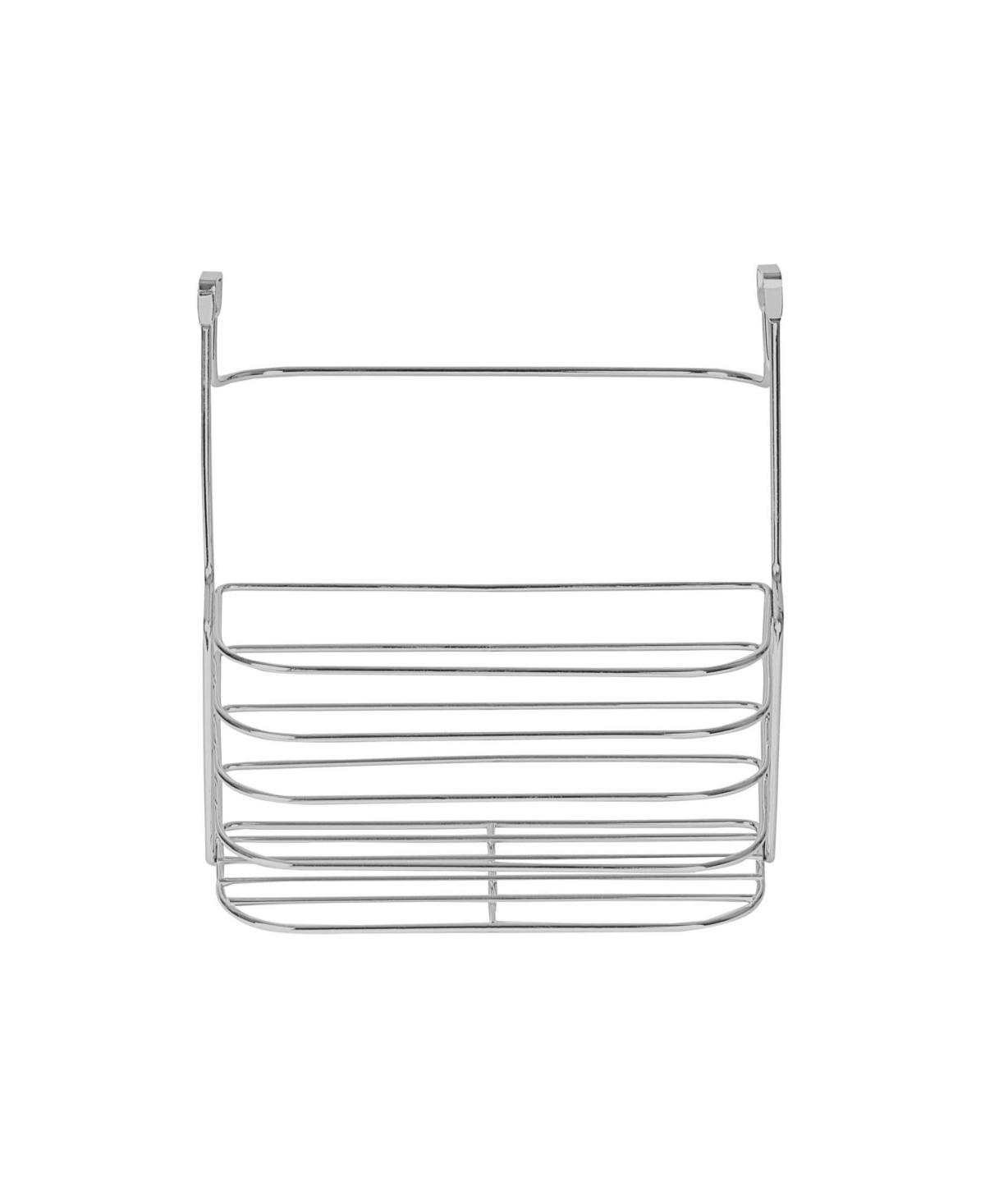 Spectrum Duo Over The Cabinet Towel Bar Basket, Medium In Chrome