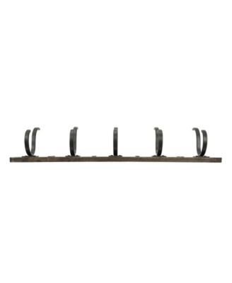 Richmond Wall Mount 5-Hook Wood Rack