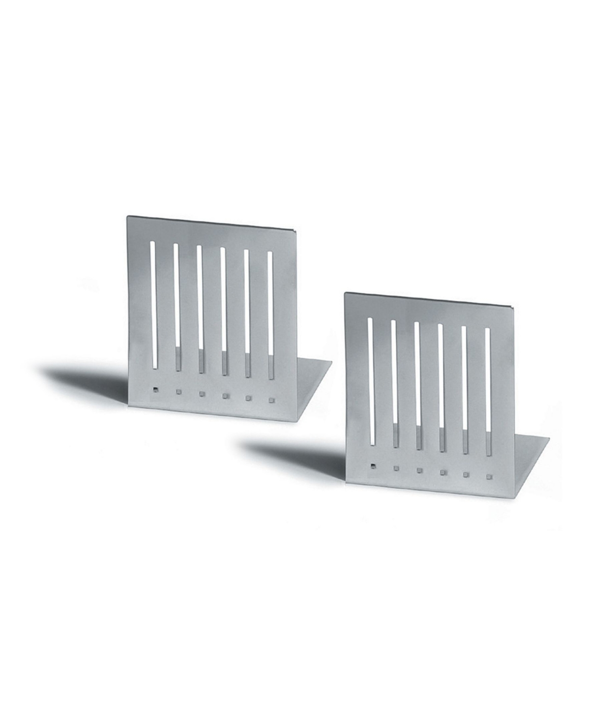 Diversified Rectangle Bookends, Set Of 2 - Pewter