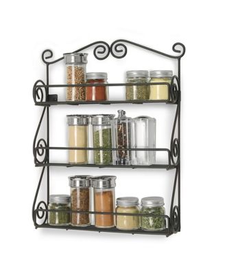 Scroll Wall Mount 3-Tier Spice Rack
