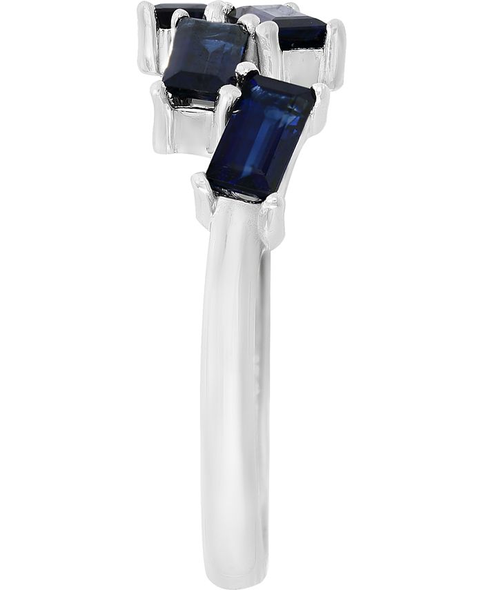 LALI Jewels - Sapphire Baguette Ring (1-1/2 ct. t.w.) in 14k White Gold