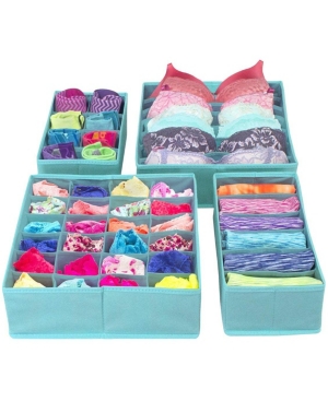 Sorbus Foldable Drawer Dividers Storage Boxes Set of 4