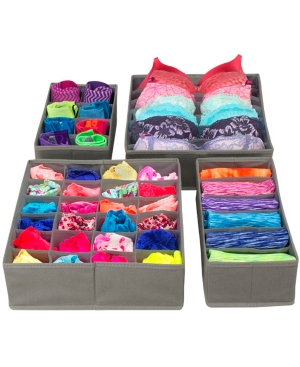 Sorbus Foldable Drawer Dividers Storage Boxes Set of 4