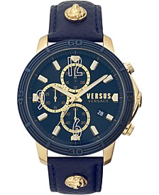 Men's Chronograph Bicocca Blue Leather Strap Watch 46mm