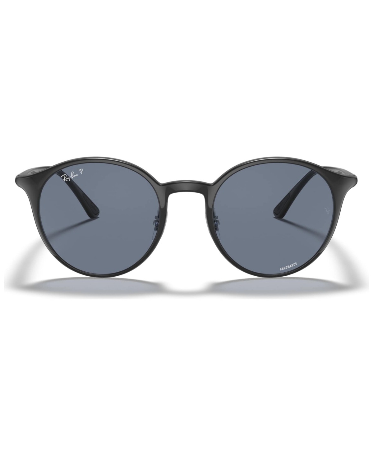 Ray Ban Polarized Sunglasses, Rb4336ch50-yzp In Shiny Black,blue Polar