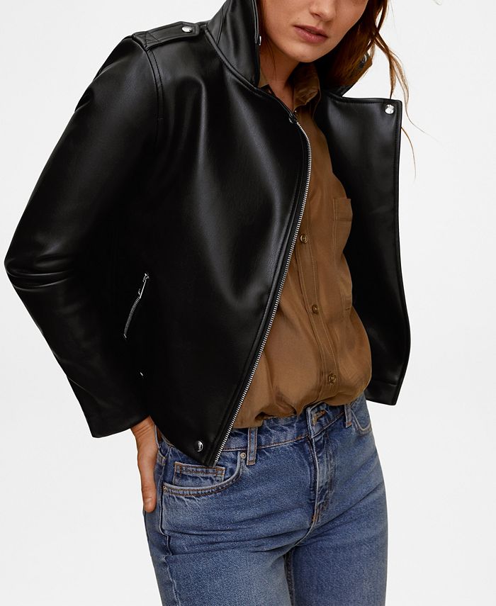 MANGO Zipped Biker Jacket Macy's