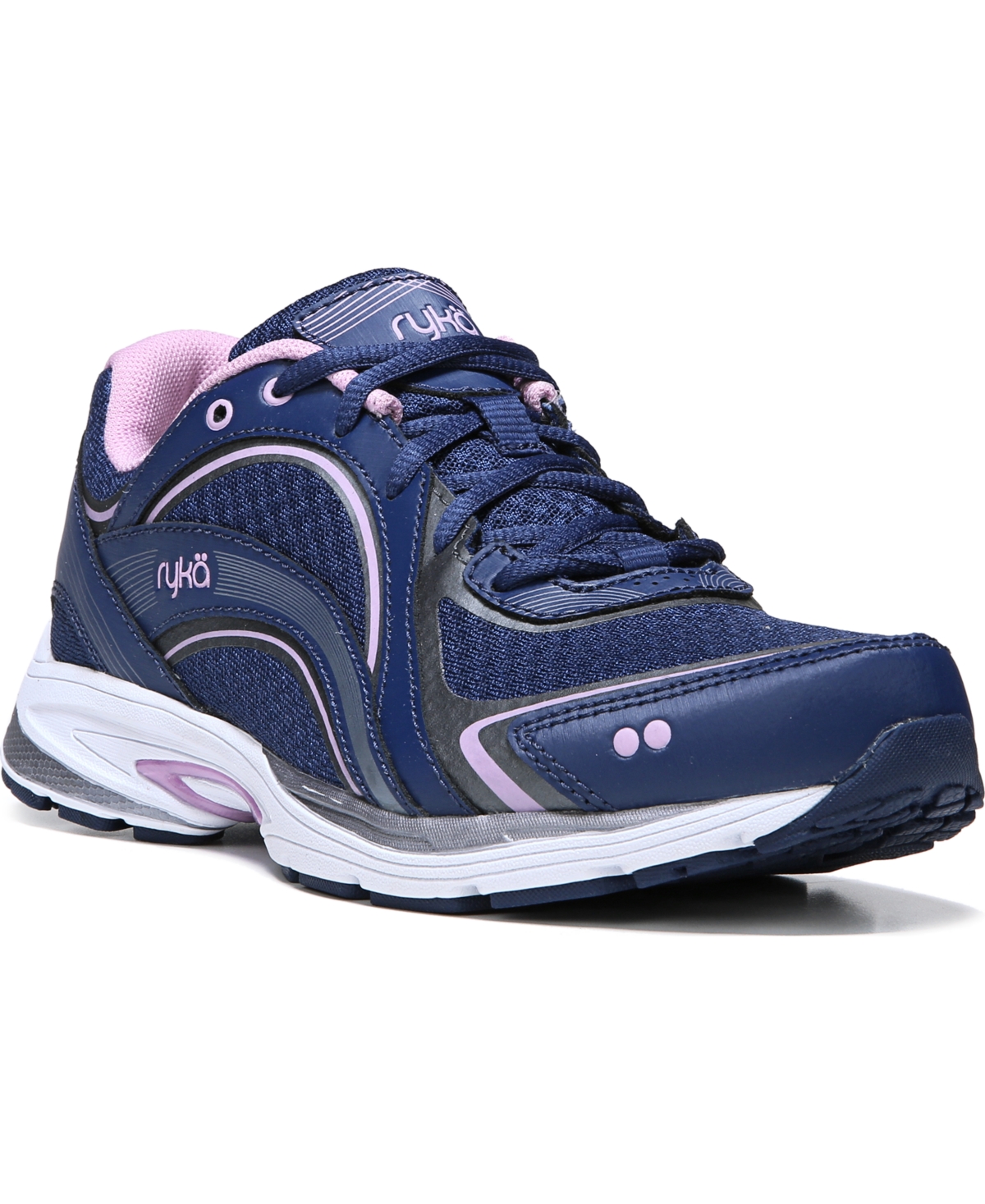 Ryka Women's Sky Walk Walking Shoes - Navy/Lilac Mesh/Leather